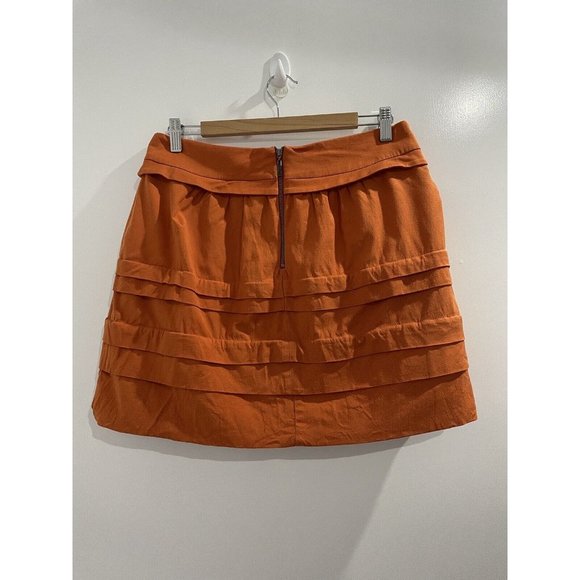Cue Orange Mini Skirt Size 14 - Picture 3 of 6